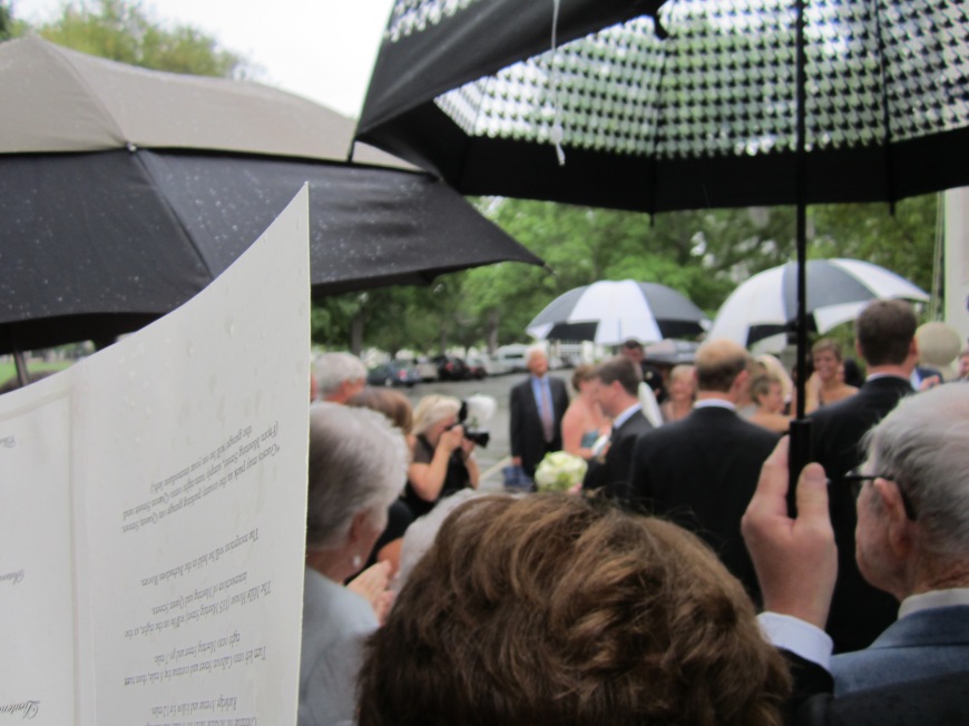 Rain on your wedding day is good luck, right? Little did I know.... ;-)